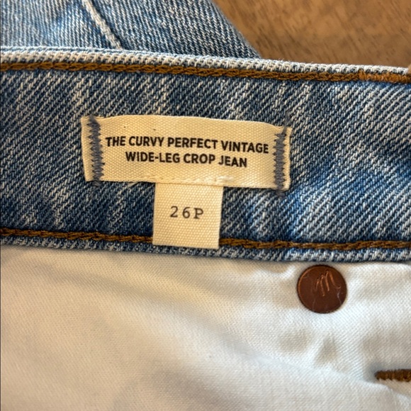 Madewell The Curvy Perfect Vintage Wide-Leg Crop Jeans 26P 26 Petite - Picture 9 of 12